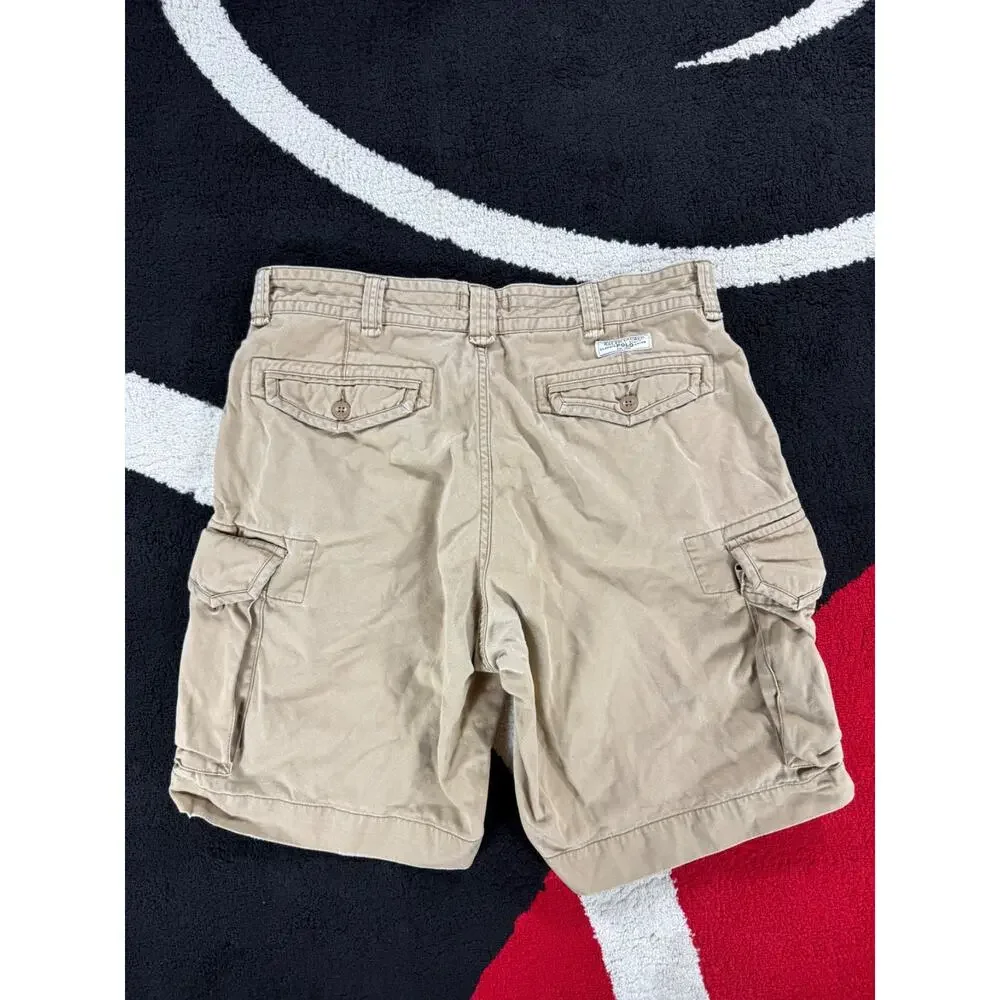 Polo Ralph Lauren Shorts Mens Size 36 Brown Military Cargo Utility Paratrooper
